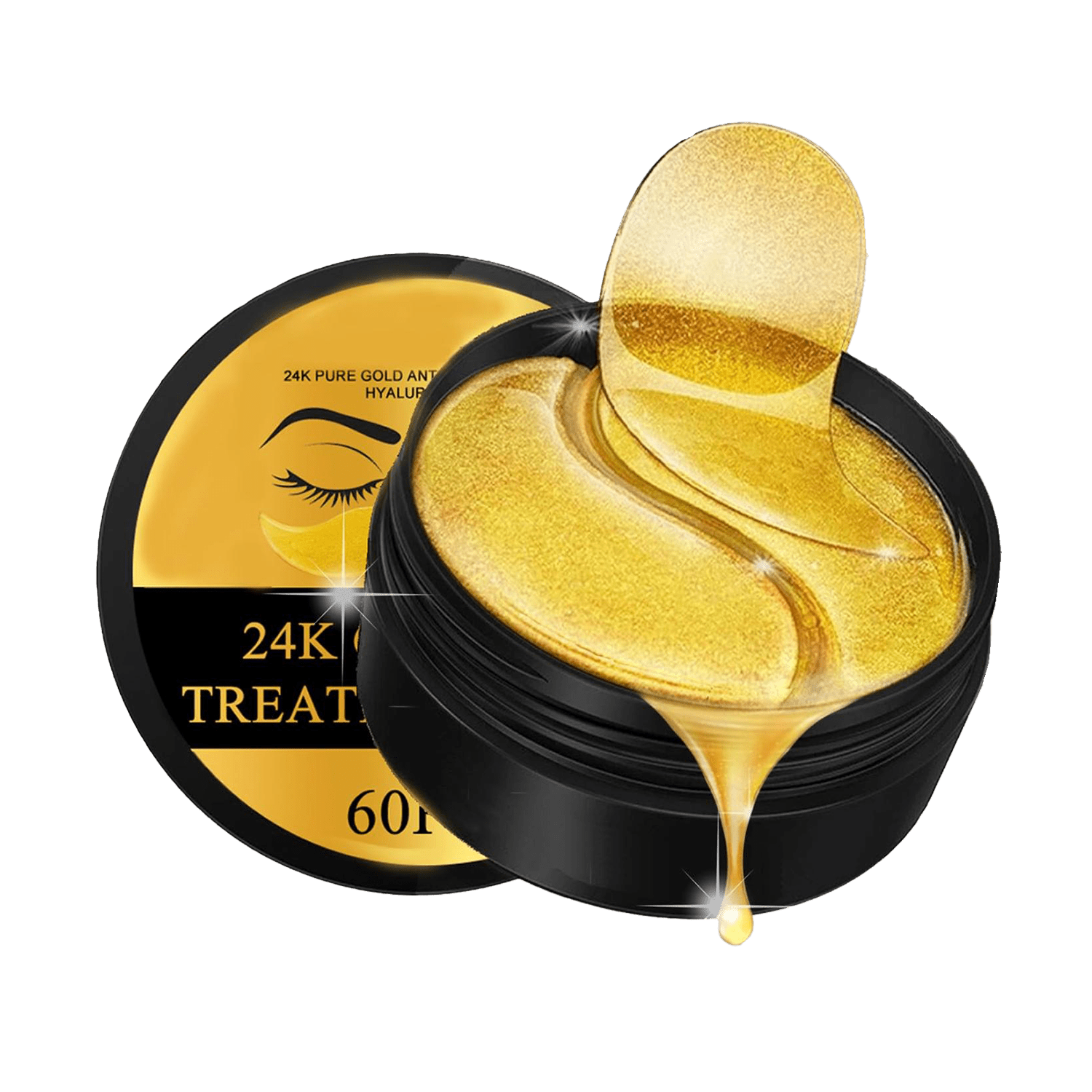 24K Gold Anti-Aging Eye Patches for Dark Circles & Wrinkles