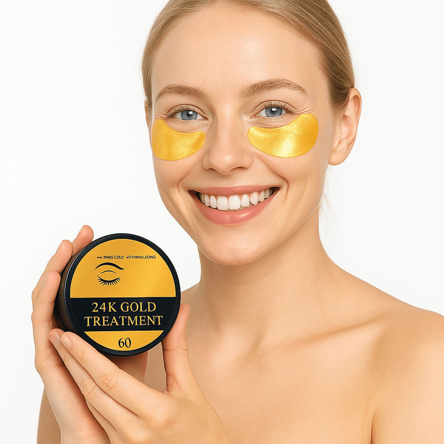 24K Gold Anti-Aging Eye Patches for Dark Circles & Wrinkles